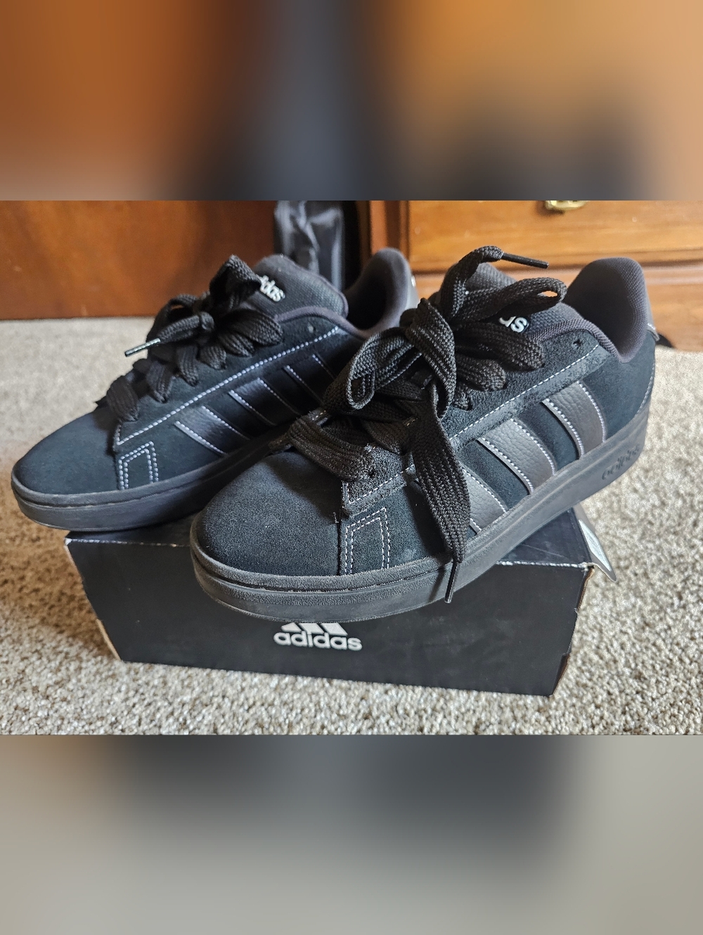MEND Adidas Grand Court Alpha OOS Black Suede Sneakers